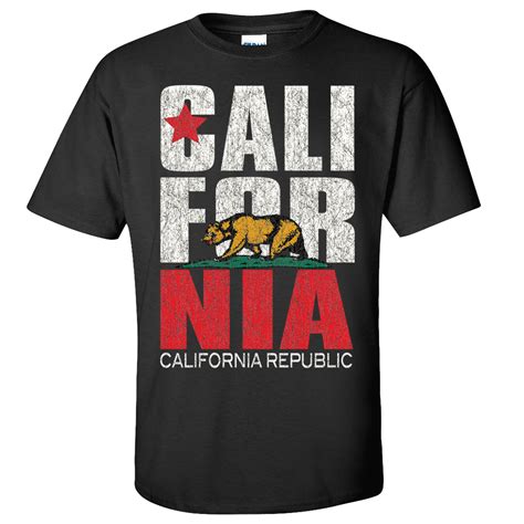 california bear flag t shirt